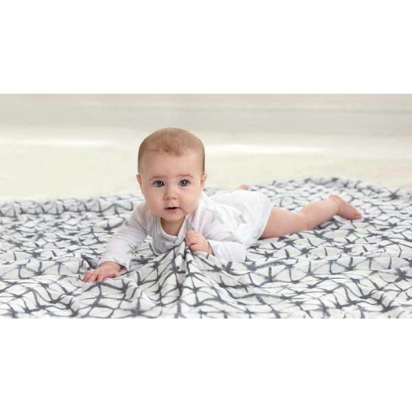 Aden&Anais Набор пеленок из бамбука Pebble shibori, 3 штуки / цвет белый, синий