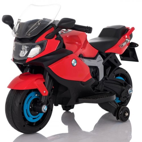 Bugati Мотоцикл детский на аккумуляторе, со световыми и звуковыми эффектами, цвет / черный-красный