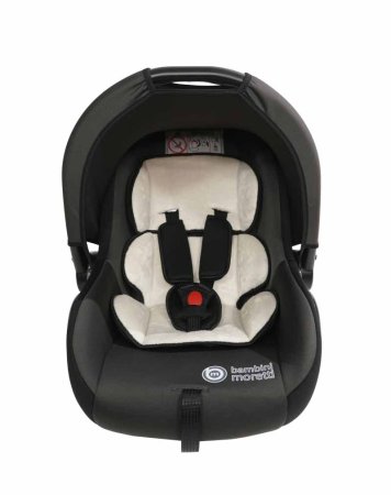 Bambini Moretti Детское автомобильное кресло BM-322 / группа 0+, Lux / цвет серый-чёрный