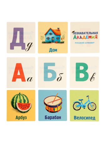 Развивающие карточки «Познавательная академия», 60 шт.