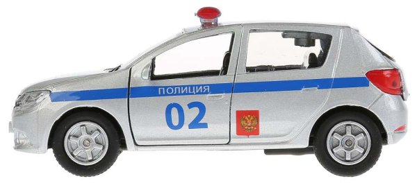 Технопарк Коллекционная металлическая модель «Renault Sandero. Полиция»