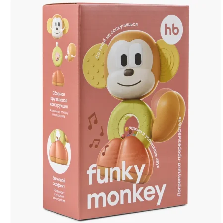 331981, Игрушка обезьянка погремушка FUNKY MONKEY «ФАНКИ МАНКИ» (multicoloured) multicoloured