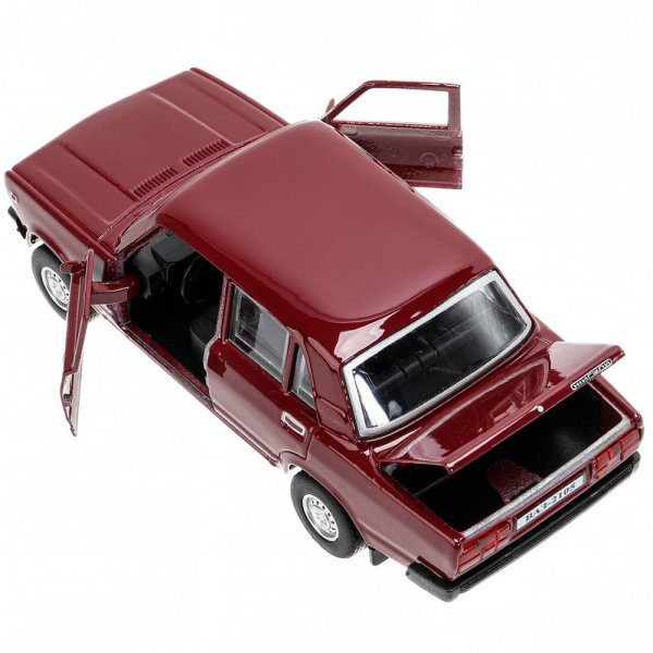 Машина металл LADA ваз-2105 1997 12 cm, двери, багаж, инерц., гранат, кор. Технопарк 415027