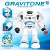 Робот "GRAVITONE", световые и звуковые эффекты, работает от батареек, цвет синий.