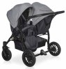Riko Basic Коляска 2 в 1 для двойни Saxo / цвет 02 серый-чёрный
