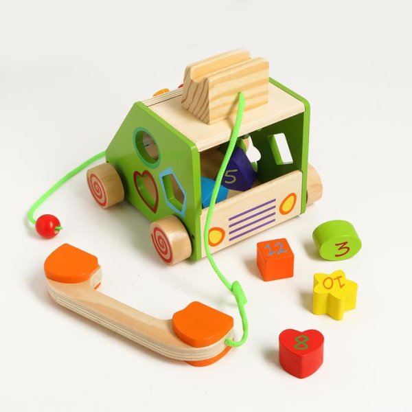 Логический центр Телефон / цвет коричневый, зеленый