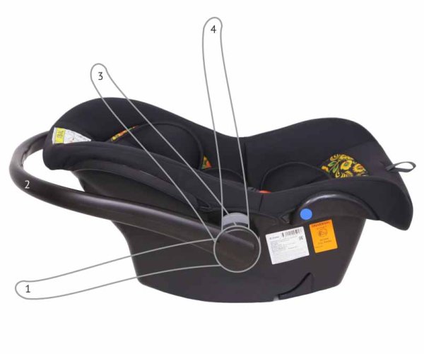 Zlatek Автокресло Colibri lux фолк (0-13) / цвет черный + принт