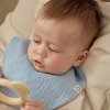 Слюнявчики муслиновые BUBA KIDS, 3 шт., Синяя пастель/Нежно-голубой/Сливочный