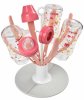 Beaba Сушка для бутылок Flower foldable draining rack / цвет pink (розовый)