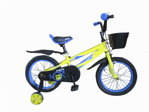 Двухколесный велосипед детский диаметр колес 18 / желтый