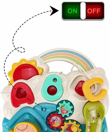 Рыжий Кот Игровой центр-каталка / цвет голубой