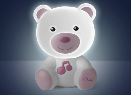 Chicco Ночник Медвежонок Dreamlight / цвет розовый