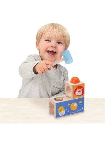  Логическая игрушка-стучалка с шариком "Сафари"