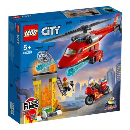 LEGO Конструктор City "Спасательный пожарный вертолёт" 212 элементов