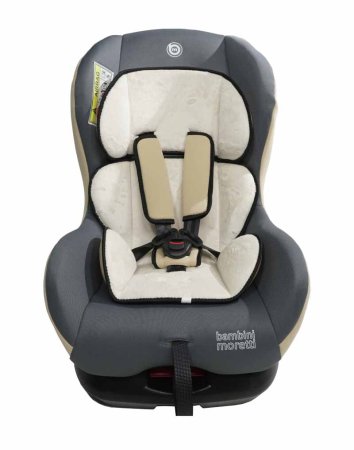 Bambini Moretti Детское автомобильное кресло BM-303 / группа 0+/I, Lux, цвет / серый-бежевый