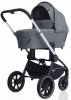 MowBaby Коляска 3 в 1 Zoom PU / цвет Silver Grey (серый, рама серебро)