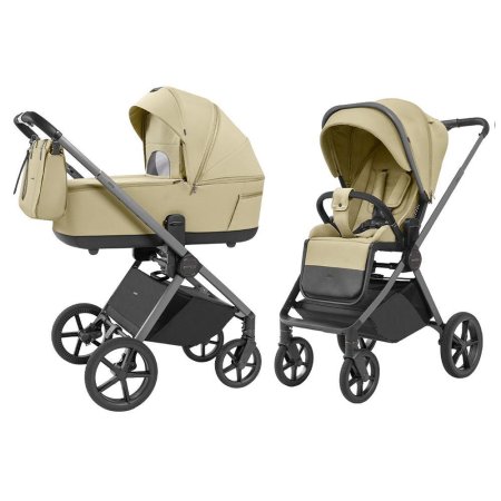 Коляска CARRELLO Ultra 2в1,Grey Metallic рама (Soft Beige)