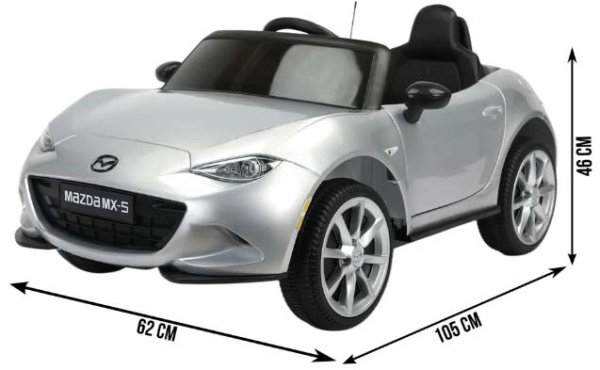 Toyland Электромобиль Mazda MX-5 / цвет серебро