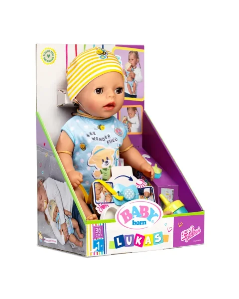 (м.)  42865 БЕБИ борн. Интерактивная кукла Лукас с маг. глазками 36 см. BABY born