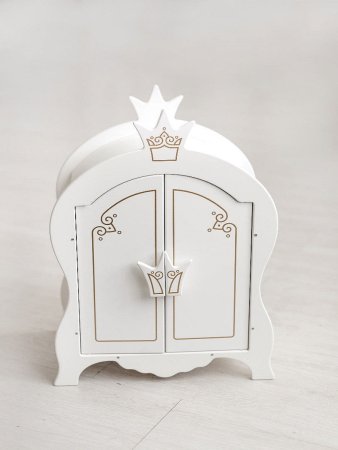 Манюня Игрушка детская Шкаф из коллекции Shining Crown/ цвет белоснежный шёлк