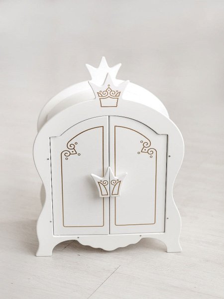 Манюня Игрушка детская Шкаф из коллекции Shining Crown/ цвет белоснежный шёлк