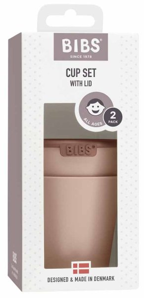 Bibs Набор стаканов с крышкой Cup Set, 2 штуки / цвет Blush (розовый)