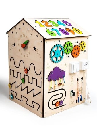 BusyPlay Бизидом Большой Домик 40х55х40см