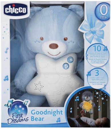 Chicco Игрушка-подвеска ночник "Медвежонок" / цвет голубой
