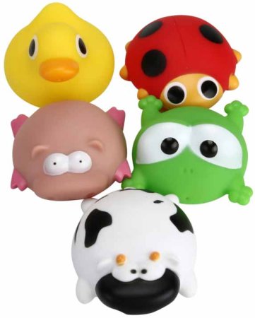 ABtoys Игрушка Веселое купание "Сачок с 5 фигурками животных"