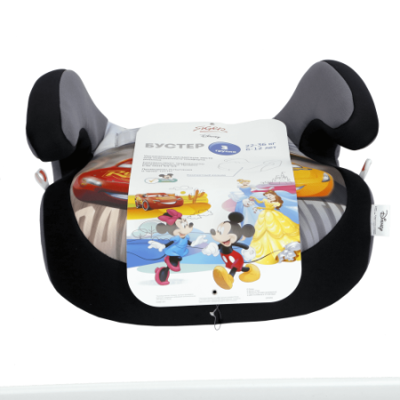 Siger Автокресло детское Бустер, серия Disney / цвет Тачки гонка серый