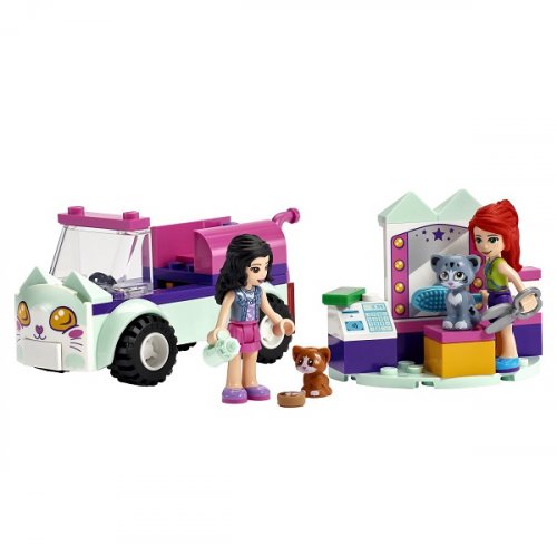 Lego Friends Конструктор Передвижной груминг-салон для кошек / цвет белый, фиолетовый, розовый