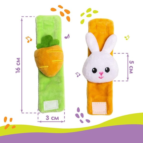 Крошка Я Браслеты-погремушки «Зайка»