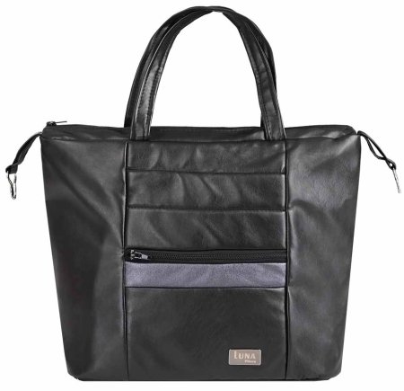 Pituso Коляска 2 в 1 Luna / цвет Silver Black (черная кожа)