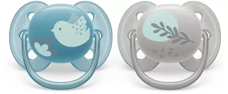 Philips Avent Пустышка ultra soft / цвет синий, серый (6-18мес)