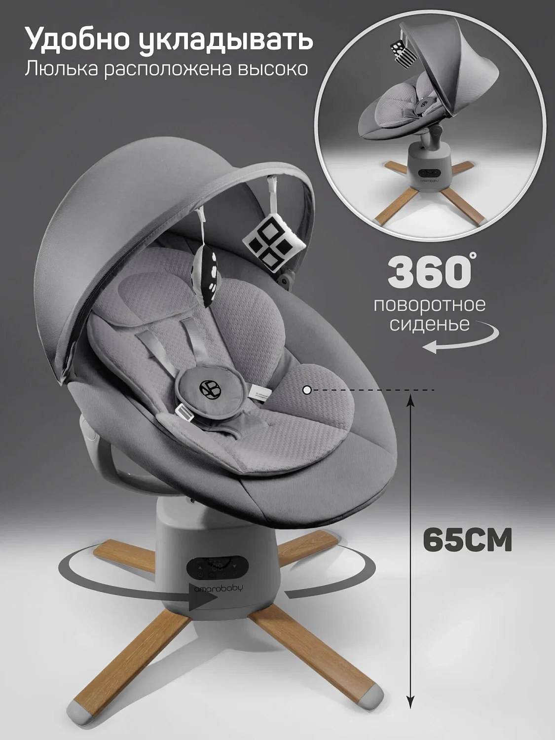 Качели электронные Amarobaby Jolly swing