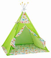 Polini kids Палатка-вигвам детская "Жираф" / цвет зеленый