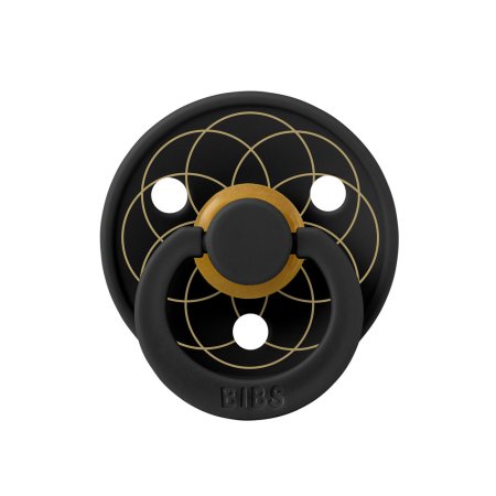 Пустышка латексная BIBS Colour - Layl - Black/Gold, 6+ месяцев.