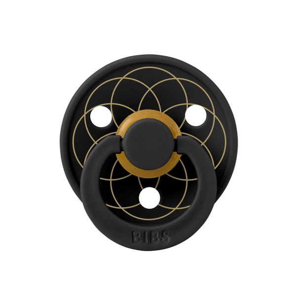Пустышка латексная BIBS Colour - Layl - Black/Gold, 6+ месяцев.