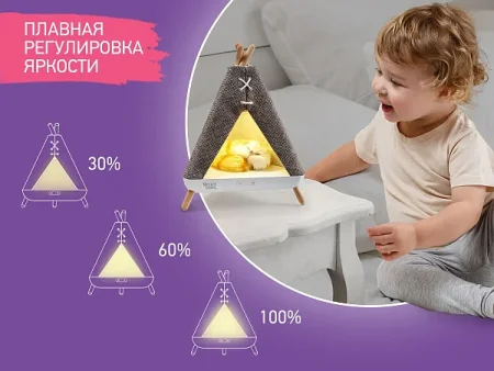 Ночник "Вигвам с котёнком"