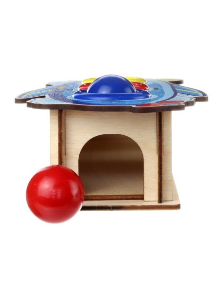 Woodlandtoys Стучалка цветная "Самолет", 3 отверстия