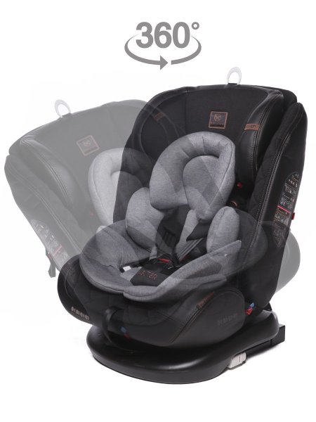 Babyсare детское автокресло shelter / цвет эко-черный, светло-серый хлопок / eco black, light grey cotton