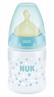 NUK First Choice Plus Бутылочка 150 мл латексная соска, среднее отверстие M, 0-6 месяцев