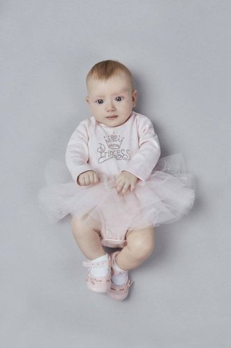 Choupette Платье-боди с воланами из сетки розовый / рост 62 см