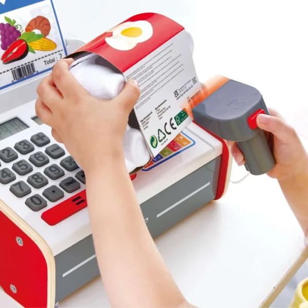 Hape Касса детская деревянная игрушечная / цвет красный, белый