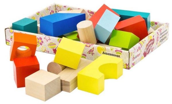 Alatoys Конструктор деревянный "Городок", 27 элементов