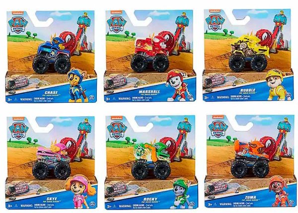 игрушка Paw Patrol Машинка с фигуркой героя, 6 см