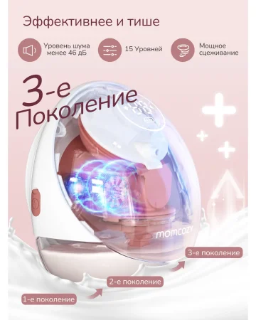 Беспроводной портативный электрический молокоотсос BP223 (Mobile Flow, M9), 2 штМамкози  Momcozy