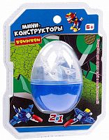 Bondibon Мини-конструктор 2 в 1 в синем яйце, 45 деталей					