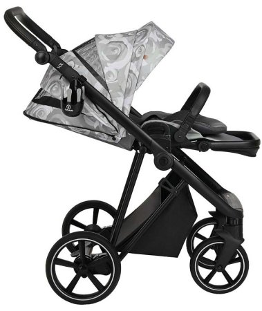 Roan Коляска 2 в 1 Sol Flowers / цвет Gray-black (серый-черный)