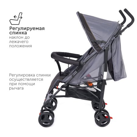 (Т) Коляска Bambini Moretti KIKA  (Grey/Black)